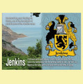 Jenkins Coat of Arms English Family Name Fridge Magnets Set of 10