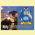 Kelly Coat of Arms English Family Name Fridge Magnets Set of 10
