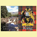 King Coat of Arms Scottish Family Name Fridge Magnets Set of 10