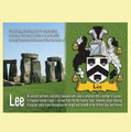 Lee Coat of Arms English Family Name Fridge Magnets Set of 10