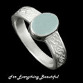 Uyea Celtic Knot Oval Aquamarine Ladies Sterling Silver Band Ring Sizes A-Q