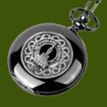 Morrison Clan Badge Pewter Clan Crest Black Hunter Pocket Watch