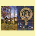 MacLaren Clan Badge Scottish Family Name Fridge Magnets Set of 10