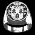 Cogan Irish Coat Of Arms Family Crest Mens Sterling Silver Ring