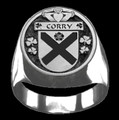 Corry Irish Coat Of Arms Family Crest Mens Sterling Silver Ring