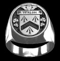 Walsh Irish Coat Of Arms Family Crest Mens Sterling Silver Ring