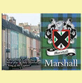 Marshall Coat of Arms Scottish Family Name Fridge Magnets Set of 10