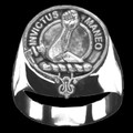Armstrong Clan Badge Mens Clan Crest Sterling Silver Ring