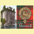 Maxwell Clan Badge Scottish Family Name Fridge Magnets Set of 10