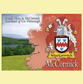 McCormick Coat of Arms Irish Family Name Fridge Magnets Set of 10