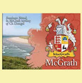 McGrath Coat of Arms Irish Family Name Fridge Magnets Set of 10