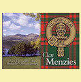 Menzies Clan Badge Scottish Family Name Fridge Magnets Set of 10