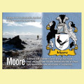 Moore Coat of Arms English Family Name Fridge Magnets Set of 10