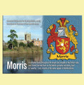 Morris Coat of Arms English Family Name Fridge Magnets Set of 10