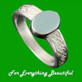 Uyea Celtic Knot Oval Aquamarine Ladies 18K White Gold Band Ring Sizes R-Z