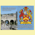Parker Coat of Arms English Family Name Fridge Magnets Set of 10