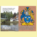 Paton Coat of Arms English Family Name Fridge Magnets Set of 10