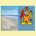 Reid Coat of Arms English Family Name Fridge Magnets Set of 10