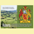 Roberts Coat of Arms English Family Name Fridge Magnets Set of 10