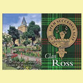 Ross Clan Badge Scottish Family Name Fridge Magnets Set of 10