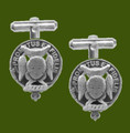 Carruthers Clan Badge Stylish Pewter Clan Crest Cufflinks