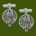 Chisholm Clan Badge Stylish Pewter Clan Crest Cufflinks