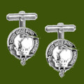 Dewar Clan Badge Stylish Pewter Clan Crest Cufflinks