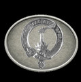 Matheson Clan Badge Oval Antiqued Mens Sterling Silver Belt Buckle