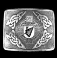 Ireland Badge Interlace Mens Sterling Silver Kilt Belt Buckle