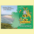 Sweeney Coat of Arms Irish Family Name Fridge Magnets Set of 10