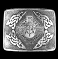 Carroll Irish Badge Interlace Mens Sterling Silver Kilt Belt Buckle