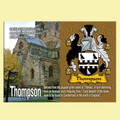 Thompson Coat of Arms English Family Name Fridge Magnets Set of 10