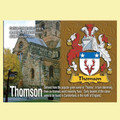 Thomson Coat of Arms English Family Name Fridge Magnets Set of 10