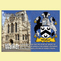Walker Coat of Arms English Family Name Fridge Magnets Set of 10