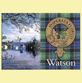 Watson Clan Badge Scottish Family Name Fridge Magnets Set of 10