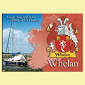Whelan Coat of Arms Irish Family Name Fridge Magnets Set of 10