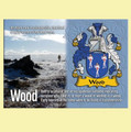 Wood Coat of Arms English Family Name Fridge Magnets Set of 10