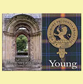 Young Clan Badge Scottish Family Name Fridge Magnets Set of 10