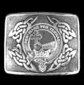 MacDonald Clan Badge Interlace Mens Sterling Silver Kilt Belt Buckle