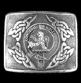 Little Clan Badge Interlace Mens Sterling Silver Kilt Belt Buckle