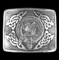 MacBeth Clan Badge Interlace Mens Sterling Silver Kilt Belt Buckle