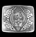 Hamilton Clan Badge Interlace Mens Sterling Silver Kilt Belt Buckle
