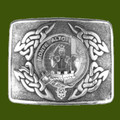 Mowat Clan Badge Interlace Mens Stylish Pewter Kilt Belt Buckle