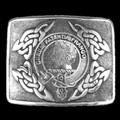 Muir Clan Badge Interlace Mens Sterling Silver Kilt Belt Buckle