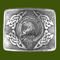 MacNicol Clan Badge Interlace Mens Stylish Pewter Kilt Belt Buckle