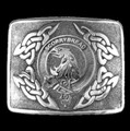 MacNicol Clan Badge Interlace Mens Sterling Silver Kilt Belt Buckle