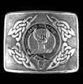 Napier Clan Badge Interlace Mens Sterling Silver Kilt Belt Buckle