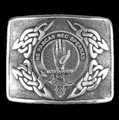 Lamont Clan Badge Interlace Mens Sterling Silver Kilt Belt Buckle