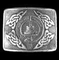 Morrison Clan Badge Interlace Mens Sterling Silver Kilt Belt Buckle
