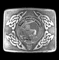 MacFarlane Clan Badge Interlace Mens Sterling Silver Kilt Belt Buckle